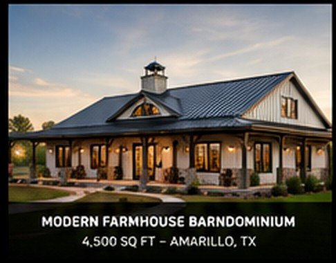 Modern farmhouse barndominium